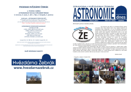 Zpravodaj ASTRONOMIE dnes 2 / 2015