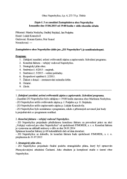 Zápis č.3 ze zasedání ZO Neprobylice 15.06.2015