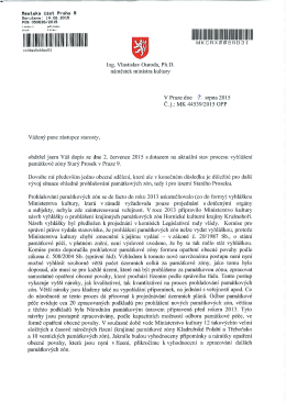 Dopis z ministerstva kultrury ve formátu pdf