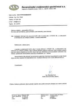 Celkové vyúčtování všech položek výpočtu ceny podle cenových