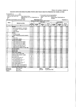 CELKOV&Eacute; VY&Uacute;ČTOV&Aacute;N&Iacute; V&Scaron;ECH POLOŽEK V&Yacute;POČTU CENY