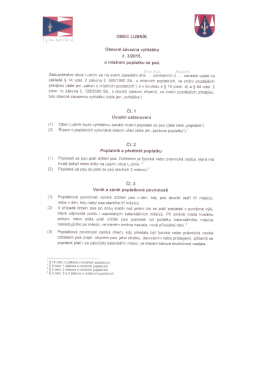 Obecně závazná vyhláška obce č.3-2015 o místním