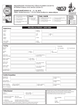 Přihl&aacute;&scaron;ka na v&yacute;stavu