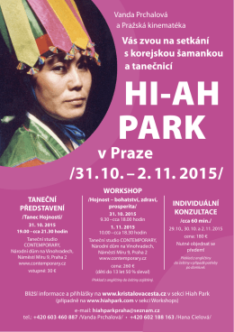 Hi-ah Park v Praze /31. 10.–2. 11. 2015