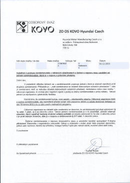 Dopis veden&iacute; Společnosti 16.12.2015