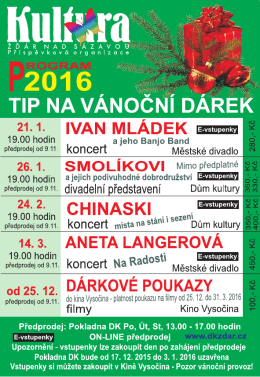 Vánoční dárek 2015.cdr - Kultura Žďár nad Sázavou