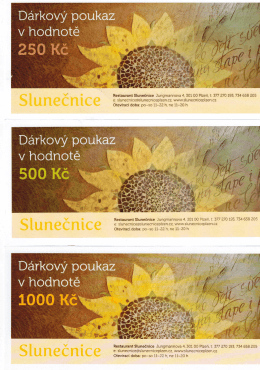 Dárkový poukaz vhodnotěl * *