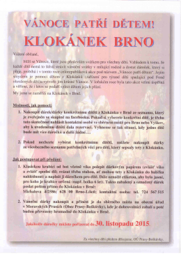 „Vánoce patří dětem“.