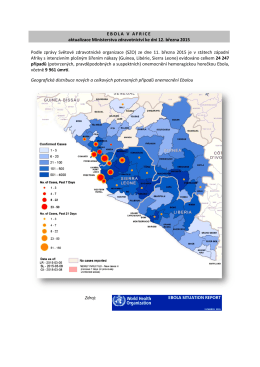 Ebola v Africe aktualizace MZČR ke dni 12. březen 2015