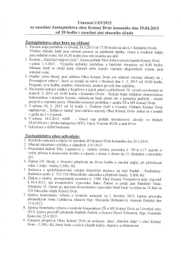 ze zasedání Zastupitelstva obce Krásný Dvůr konaného dne 29.04