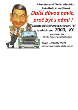 " -`~ Dal&scaron;&iacute; důvod nav&iacute;c,