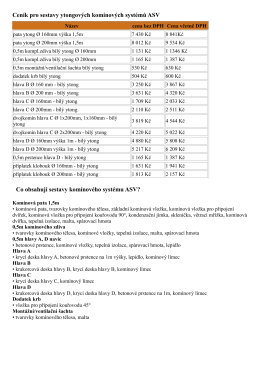 Ceník pro sestavy ytongových komínových systémů ASV Co