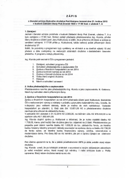 Zapis z ČS 21.5.2015 - Bytové družstvo Pod kempou