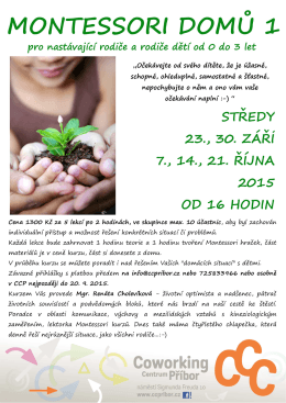 MONTESSORI DOMŮ 1