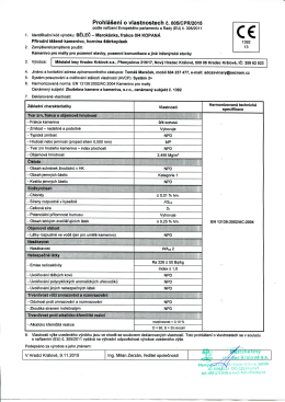 Prohlášení o vlastnostech č. 005ICPR12015 podle nařízení