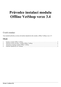 Instalace Offline VetShop verze 3.4
