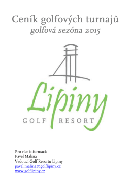 Cen&iacute;k golfov&yacute;ch turnajů