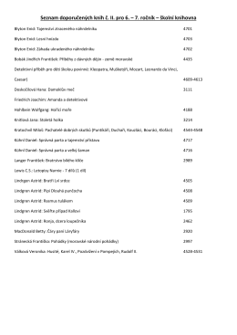 Seznam doporučených knih č. II. pro 6. – 7. ročník – školní knihovna