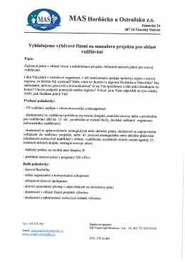 * MAS i? MAS Horňácko a Ostrožsko z.s.