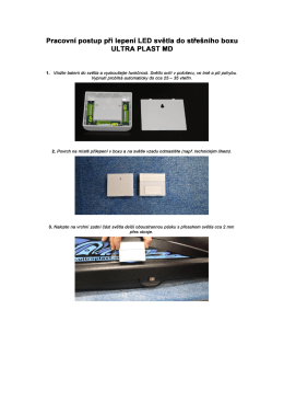 Pracovní postup při lepení LED světla do střešního boxu