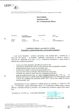 povolen&iacute; Lesy ČR 2015