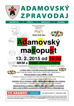 únor 2015 - Město Adamov