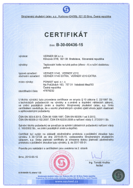 certifikát V210 a V140