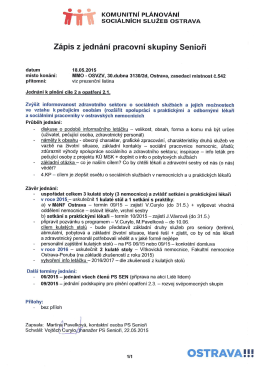 zápis z jednání, SEN, 18.5.2015