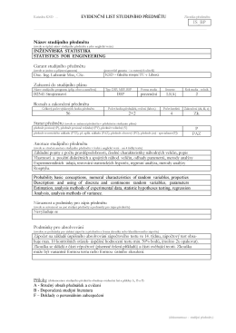 Inžen&yacute;rsk&aacute; statistika