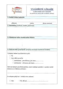Vyjádření lékaře