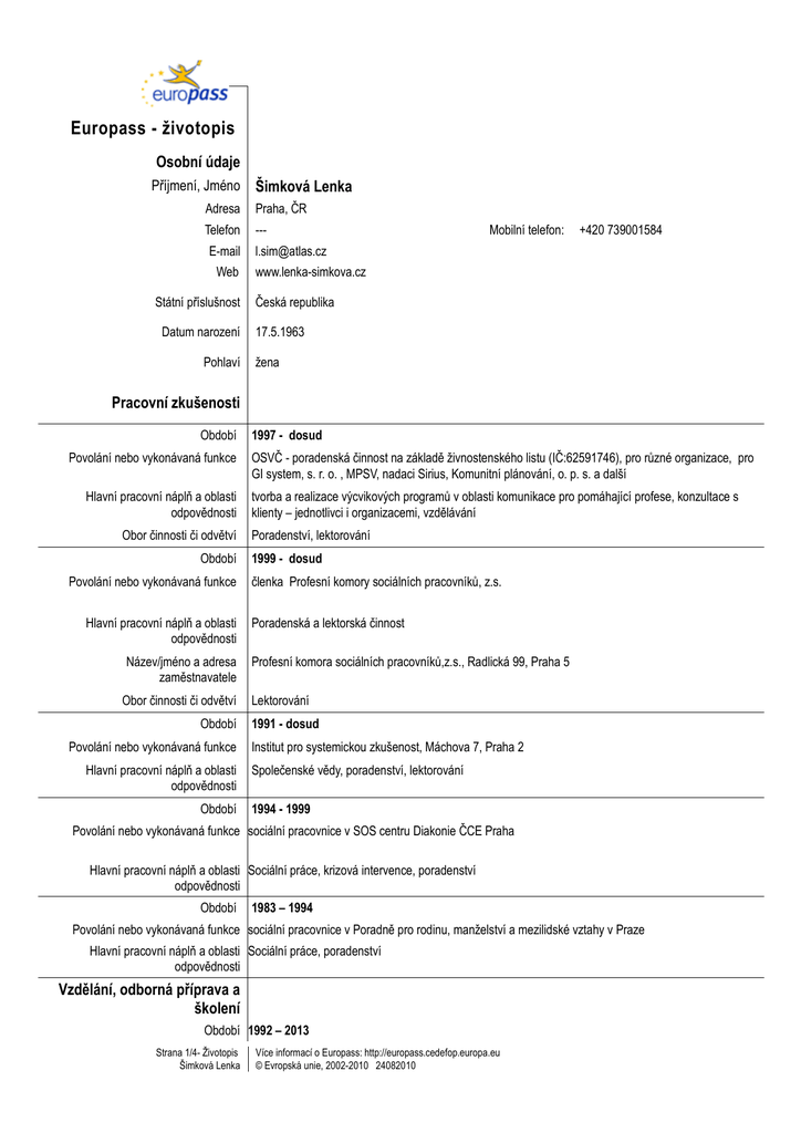 Zivotopis Europass Formular Vrogue Co - vrogue.co