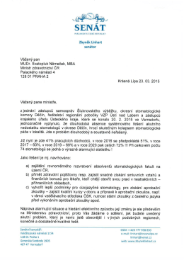 Dopis MUDr. Svatoplukovi Němečkovi (03/2015)