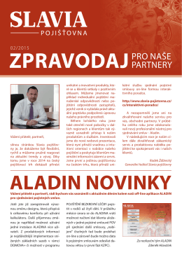 ALADIN NOVINKY - Slavia pojišťovna