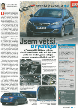 Peugeot 308 SW 2.0 HDI AT GT: Jsem větší a rychlejší.