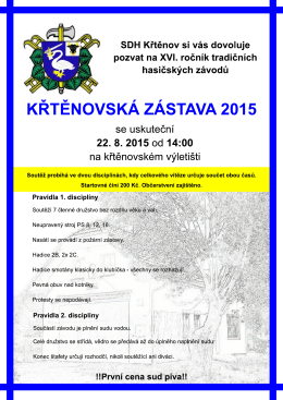 KŘTĚNOVSKÁ ZÁSTAVA 2015