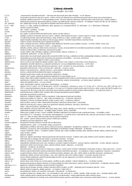PDF verzi slovníku - Lidový slovník pro chalupáře