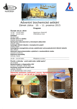 Adventn&iacute; biochemick&eacute; setk&aacute;n&iacute;