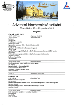 Adventní biochemické setkání