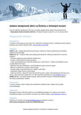 Pozvánka na Setkání skialpinistů 2015