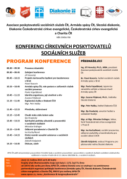 Program konference - Asociace poskytovatelů sociálních služeb