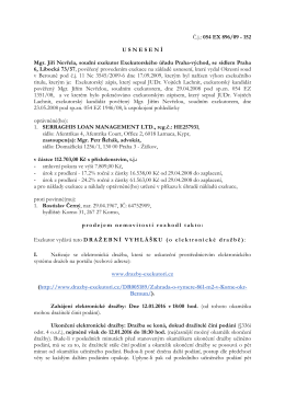 Usnesení o dražební vyhlášce(12.11.2015)