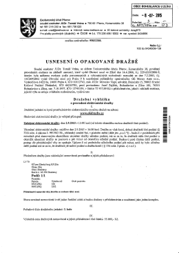 Veřejná vyhláška - elektronická exekuce