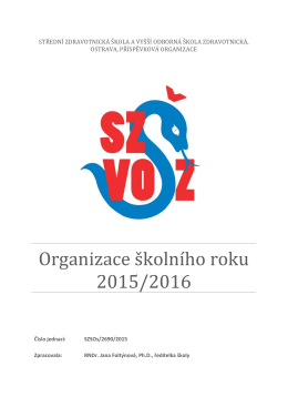 Organizace školního roku 2015/2016