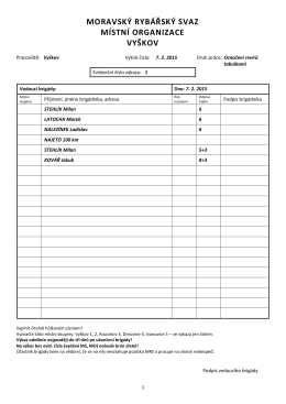 Brigádnické listy ve formátu pdf – rok 2015