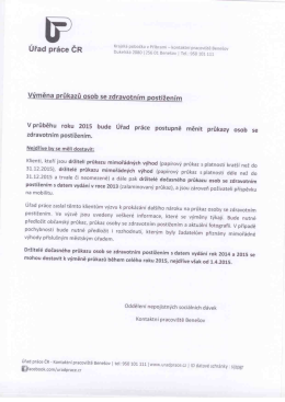Urad prace ČR Dukelsk&aacute; 2080 125s 01 Bene&scaron;ov I Tel.: 950 101 111