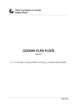 Územní plán Plzeň - lokality - Útvar koncepce a rozvoje města Plzně
