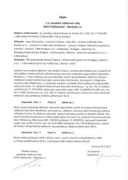 Výb. rada-zápis z 2. zasedání-volby