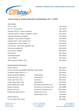 Cen&iacute;k strojů a mechanizace 2016