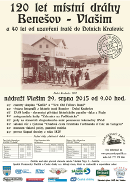 120 let místní dráhy Benešov – Vlašim - K