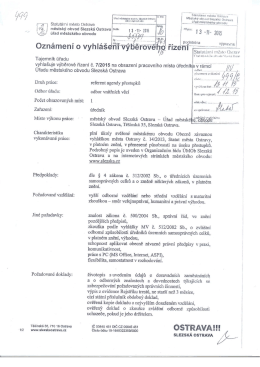 ,`Í, městský obvod Slezská Ostrava Došlo: 1 3 „. 2515 7 PWM